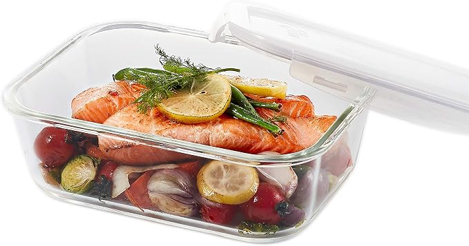 LOCK & LOCK Purely Better Glass Food Storage Container Set, 10 Piece, Clear
