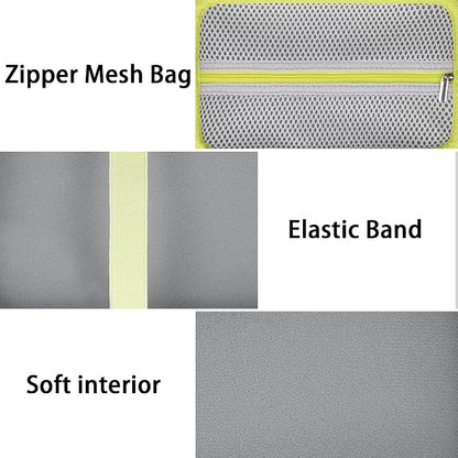 Label Printer Case Compatible with Brother P-Touch PTH110BP/PTH110/PTH111 Pro Label Maker(Gray Case,Green Zipper)