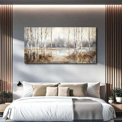 QIYILEXWART Large Wall Art For Living Room Canvas Wall Decor For Bedroom Field Scenery Watercolour Wall Painting Office Decorations Stretched And Framed Wall Pictures Artwork Ready To Hang Home Decor