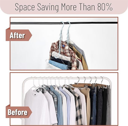 Mr. Pen- Space Saving Hangers, 16 pcs, 360° Rotating Hooks, Magic Cascading Hanger Organizer with 5 Enclosed Slots, Closet Organizers and Storage for Clothes, College Dorm Room Essentials
