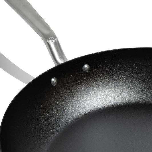 Made In Cookware | 2 Piece (Includes 10",12") Seasoned Carbon Steel Frying Pan | (Like Cast Iron, but Better) | Professional Cookware | Crafted in Sweden | Induction Compatible
