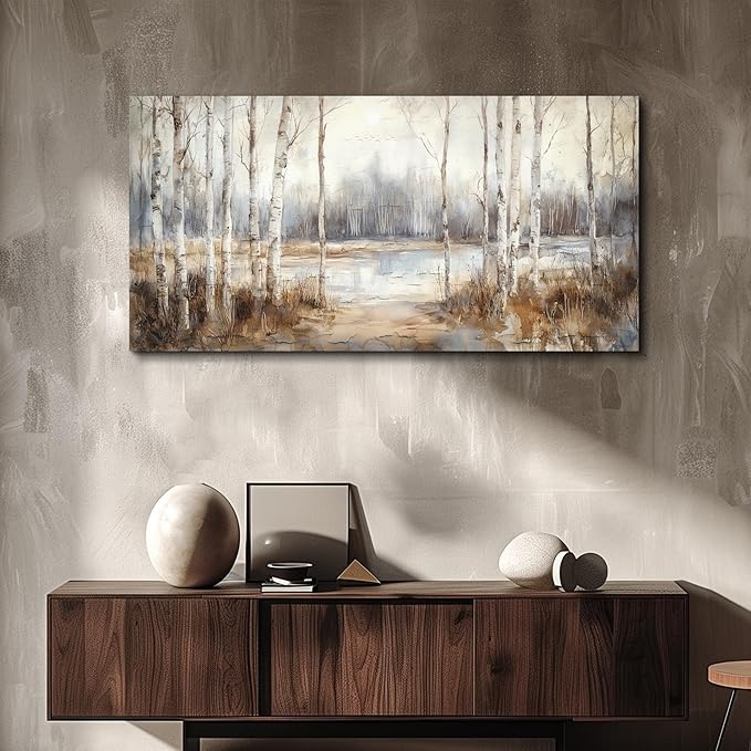 QIYILEXWART Large Wall Art For Living Room Canvas Wall Decor For Bedroom Field Scenery Watercolour Wall Painting Office Decorations Stretched And Framed Wall Pictures Artwork Ready To Hang Home Decor