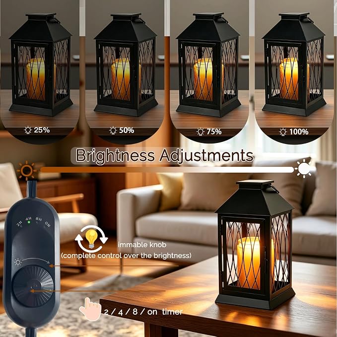 Black Candle Warmer Lamp with Timer Dimmable,Compatible with 3 Wick Candles/Large Candel Jar,Vintage Lamps Candle Warming Lamp,Fully Enclosed Designed/Hanging Up-Electric