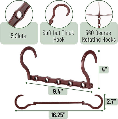 Mr. Pen- Space Saving Hangers, 8 pcs, 360° Rotating Hooks, Magic Cascading Hanger Organizer with 5 Enclosed Slots, Closet Organizers and Storage for Clothes, College Dorm Room Essentials