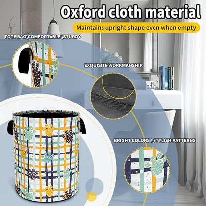 Paw Prints Laundry Basket Cat Dog Pet Paw Foldable Oxford Cloth Funny Tote Bag Laundry Hamper Clothes Storage Bucket Toy Organizer For Bathroom/Laundry Storage/Bedroom 18.9x16.5 Inch