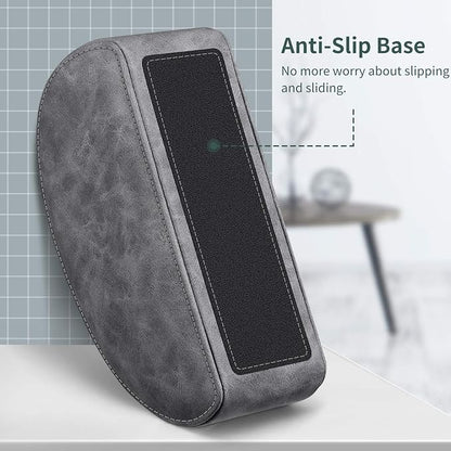 Remote Control Holder with 5 Compartments, KENOBEE Anti-slip Desktop Caddy Storage Organizer for Remote Controllers, Office Supplies, Makeup Brush, Media Accessories, Gray
