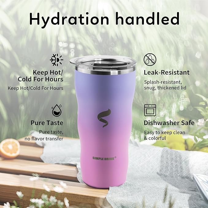 20Oz Insulated Tumbler With Straw And Lid,Stainless Steel Straws for Tumbler,Double Wall Vacuum Travel Mug,Spill Proof Tumble, Travel Cup for Iced Coffee,Pink Tumbler