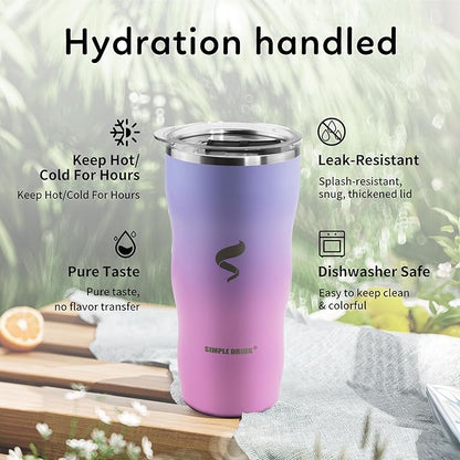20Oz Insulated Tumbler With Straw And Lid,Stainless Steel Straws for Tumbler,Double Wall Vacuum Travel Mug,Spill Proof Tumble, Travel Cup for Iced Coffee,Pink Tumbler