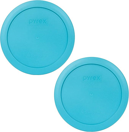 Pyrex 7201-PC 4-cup Surf Blue Replacement Food Storage Lid, Made in the USA - 2 Pack