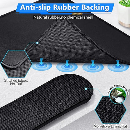 Gimars 3Pcs Memory Foam Keyboard Wrist Rest, Mouse Pad Wrist Support for Easy Typing Pain Relief, Ergonomic, Comfortable Keyboard Mouse Pad Set for Computer, Laptop, Home & Office