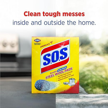 S.O.S Steel Wool Soap Pads,18 Count (Pack of 12)