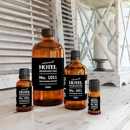 AirScent Hotel Diffuser Oil No. 1011 Inspired by The Beach Villas Hotel Scent - Premium Fragrance Oil for Ultrasonic and Waterless Diffusers and Crafting - 10 mL, .34 fl oz Glass Bottle