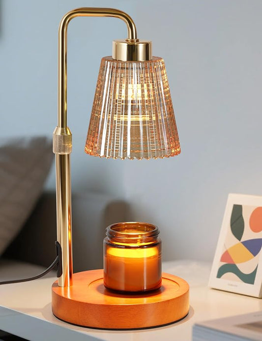 GODONLIF Gold Candle Warmer Lamp with Cycle Timer, Birthday Gifts for Women Mom Her, House Warming Gifts New Home Room Decor, Wax Melt Warmer for Jar Candles with 2 Bulbs