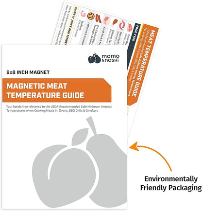 Meat Temperature Chart Magnet - Grilling Accessories - Chicken, Turkey, Beef, Steak, Pork Cooking Temperature Chart BBQ Grill Guide Meat Doneness Chart - Internal Meat Temps - Grilling Gifts for Men