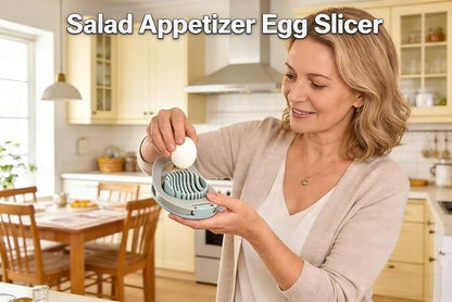 2pcs Egg Slicer for Boiled Eggs, Kiwifruit Strawberry Cutter with Stainless Steel Wire