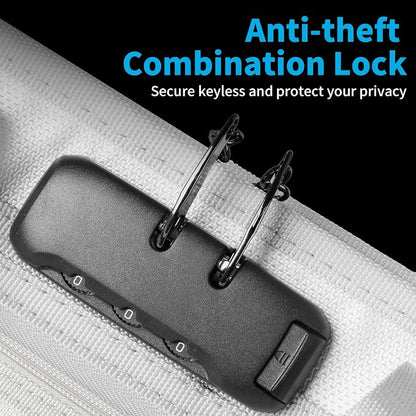 Andyer Accordion File Organizer with Lock, Fireproof Expanding File Folder with Tabs, 13 Pockets Important Document Organizer with Handle, Portable Paperwork Business Organizer, Letter/A4-Size(Silver)