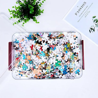 CATOOMUU A4 Storage File Box 9 X 13 Clear Stackable Slim Plastic Portable Project Case For Letter Paper Photo Documents Scrapbook, 3 Count