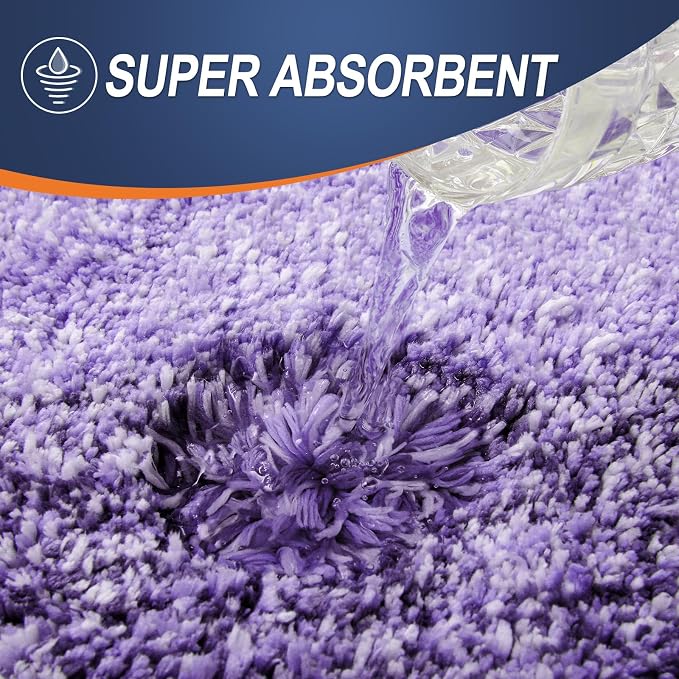 OLANLY Bathroom Runner Rugs Mat 70x24, Extra Soft Absorbent Microfiber Bath Rugs, Rubber Backing, Quick Dry, Washable Long Bath Mats for Bathroom Floor, Tub and Shower, Home Decor Accessories, Violet