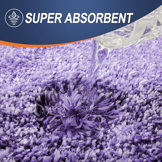 OLANLY Large Bathroom Rugs Mat 40x24, Extra Soft Absorbent Microfiber Bath Rugs, Rubber Backing, Quick Dry, Machine Washable Bath Mat for Bathroom Floor, Tub and Shower, Home Decor Accessories, Violet