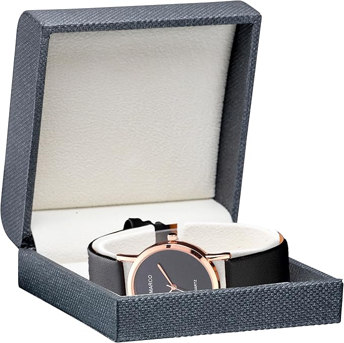 Luxury Weave Texture Watch & Bangle/Bracelet Box - Cuff-Insert-Style Jewelry Gift Box for Men & Women - Bracelet & Watch Box Soft Suede Interior - Ideal for Watch & Bangle/Bracelet Case