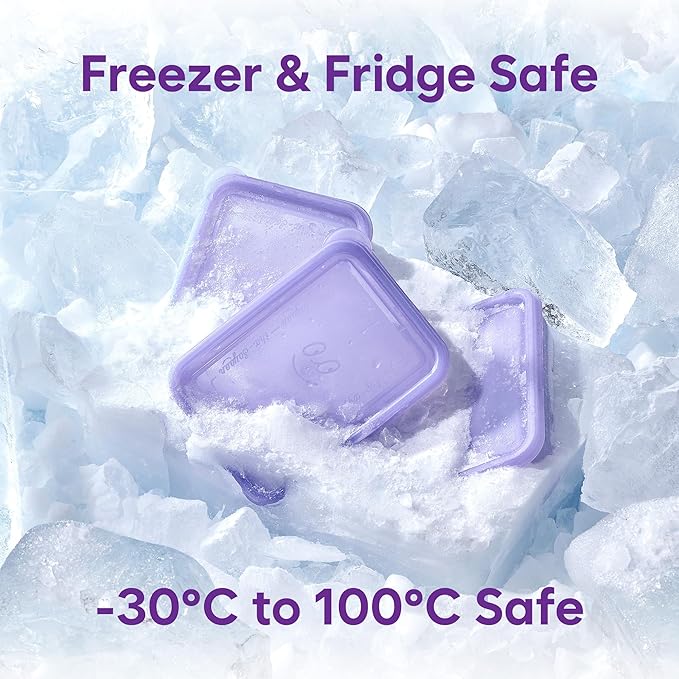 Twist-Release Freezer Containers,10 Pack Flexible When Frozen | Anti-Break, BPA-Free, Stackable | Made in Korea