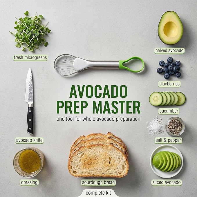 2-In-1 Avocado Slicer,Avocado Slicer Tool,Avocado Cutter,Multi-Function Avocado Tool,Avocado Knife,Efficient Avocado Saver,Dishwasher Safe,Well Made Stainless Tool For Slicing,Scooping,And Pit Removal