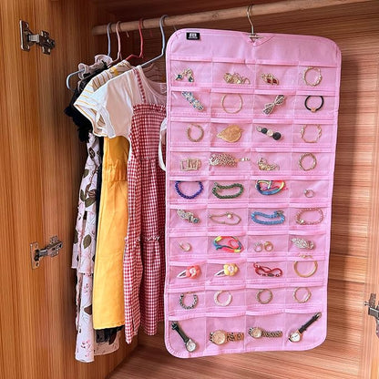 BB Brotrade Hanging Jewelry Organizer,Accessories Organizer,80 Pocket Organizer for Holding Jewelries