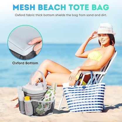 EUDELE Mesh Shower Caddy Portable for College Dorm Room Essentials,Shower Caddy Dorm with 8-Pocket Large Capacity for Beach,Swimming,Gym,Travel essentials