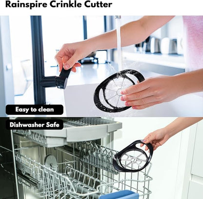 Rainspire Apple Cutter 8 Slices, 8 Blade Apple Slicer and Corer, Apple Corer Tool with Stainless Steel Blades, Super Sharp Fruit Cutter Fruit Slicer (Black)