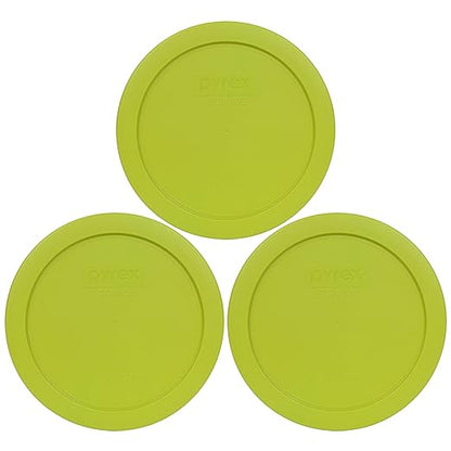 Pyrex 7201-PC 4-Cup Edamame Green Food Storage Replacement Lid (3-Pack) - Made in USA