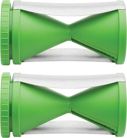 HIC Kitchen Spiral Vegetable Slicer, 18/8 Stainless Steel Blades, Set of 2