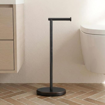 KES Oil Rubbed Bronze Toilet Paper Holder Stand | Weighted Base, Freestanding Toilet Roll Holder, Bathroom Floor Use, T304 Stainless Steel, BPH283S1-ORB