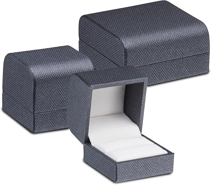 Luxury Weave Texture Watch & Bangle/Bracelet Box - Cuff-Insert-Style Jewelry Gift Box for Men & Women - Bracelet & Watch Box Soft Suede Interior - Ideal for Watch & Bangle/Bracelet Case
