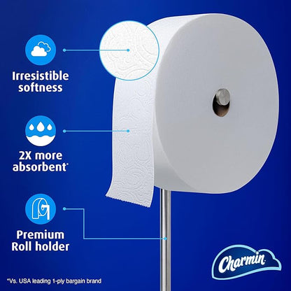 Charmin Toilet Paper Ultra Soft, Forever Roll Starter Kit, 1 Holder, 2 Rolls, 2-ply Bath Tissue