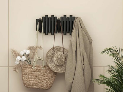 Wall Coat Rack - Wall Mounted Coats Rack - Coat Hanger Wall Mount Coat Racks - entryway Hooks Rack - Coat Rack Wall Key Holder - Wooden Coat Rack Walls Mount - Key Hooks for Walls Key Holder