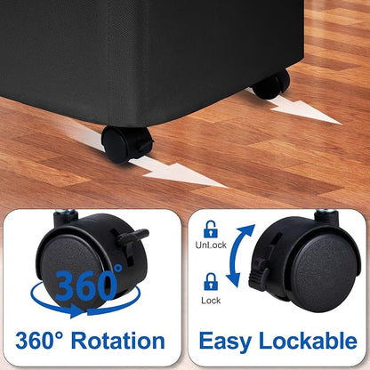 Slim Laundry Hamper with Wheels,20 Gal (75L) Rolling Laundry Basket with lid and wheels Clothes Hamper Foldable Tall Dirty Clothes Basket Sturdy Collapsible Clothes Hamper for Dorm,Laundry Room
