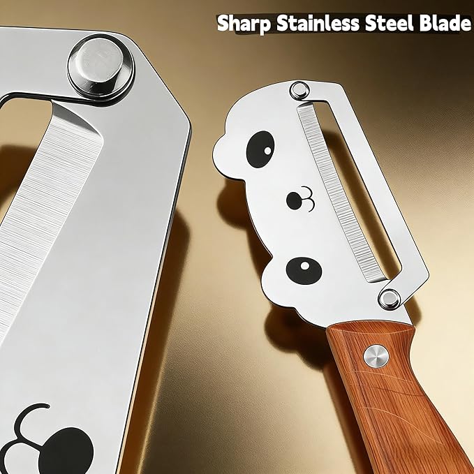 TEEVEA Vegetable Peeler, Stainless Steel Cat-Shaped Blade, PP Handle | Multifunctional kitchen tool, ergonomic non-slip grip, zero flex zero snag, easy to clean, for potatoes apples fruits veggies