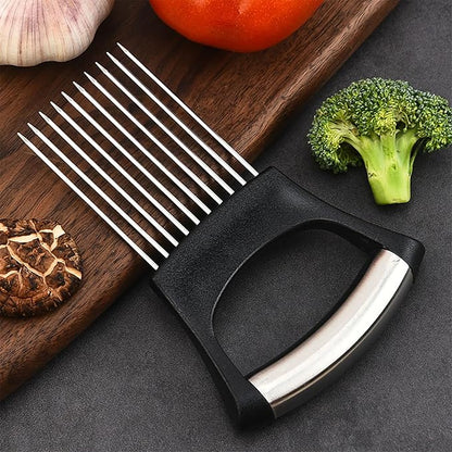 2Pc Onion Slicer Holder, Onion Holder for Slicing, Lemon Slicer Onion Cutter for Slicing, Vegetable Cutter for Potato and Tomato, Food Slicer Assistant Tool for Slicing Fruit Lemon and Meat