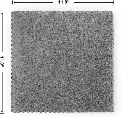12 Pack Cleaning Cloth,Ultra Soft Absorbent Quick Drying Microfiber Cleaning rags,No scratches,Reusable,Washable,Lint Free Cleaning Towels for Kitchen,Window,Glass,car,11.8"×11.8",(Multicolor)