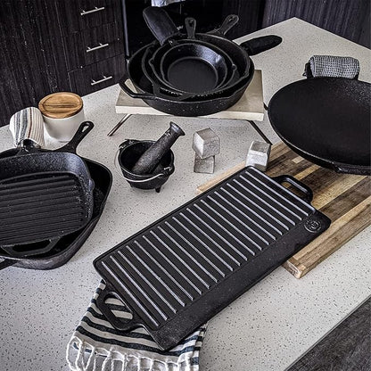 8 Inch Round Medium Pre-Seasoned Cast Iron Skillet