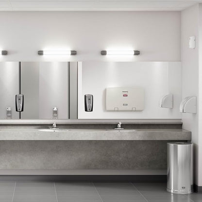 Rubbermaid Commercial Products AutoFoam Hand Soap & Sanitizer Dispenser Black/Black Pearl Touchless Wall Mount Battery Operated for Restrooms in Offices/Hotels/Entertainment/Schools
