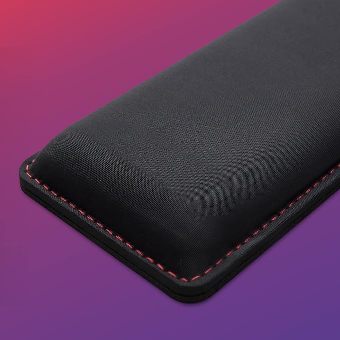 HyperX Wrist Rest - Full Sized - Cooling Gel - Memory Foam - Anti-Slip - Ergonomic - Keyboard Accessory, Black