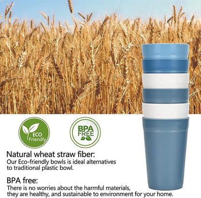 Homestockplus 16 Oz Tumbler Cups,Unbreakable Drinking Cups Microwave and Dishwasher Safe BPA Free Reusable Cup【Set of 8】