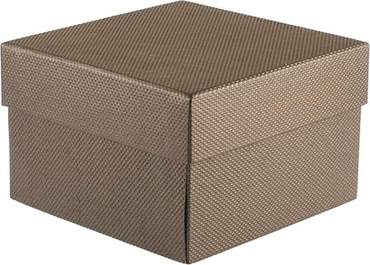 Premium Weave Texture Pillow-Style Watch Box & Bangle Box for Men & Women - Soft Ivory Suede Interior Bracelet/Bangle & Watch Case - Ideal for Watch & Bracelet Jewelry Gift Box Display