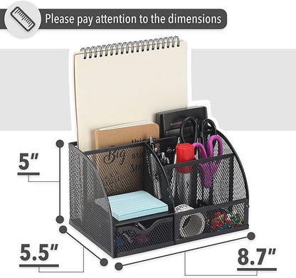 Mr. Pen- Mesh Desk Organizer, Black, Pen Holders Organizers, Desk Pencil Organizer, Pen Holder, Pencil Holder