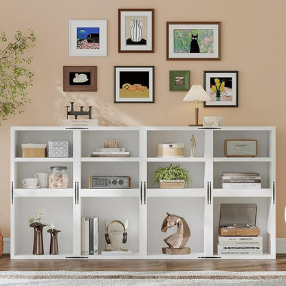 DIY Cube Storage Organizer, Stackable Display Bookcase with Anti-Tip Design, Modular Cubby Storage System for Bedroom, Office, Dorm, 2 Storage Cube, White