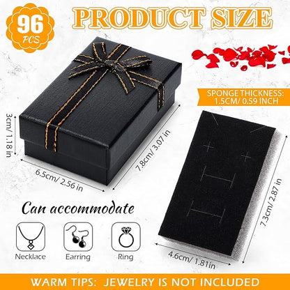 Ecally Small Cardboard Jewelry Gift Boxes 2 x 3.1 x 1.1 Inches Earring Boxes for Jewelry Gift Rings Earring Necklaces