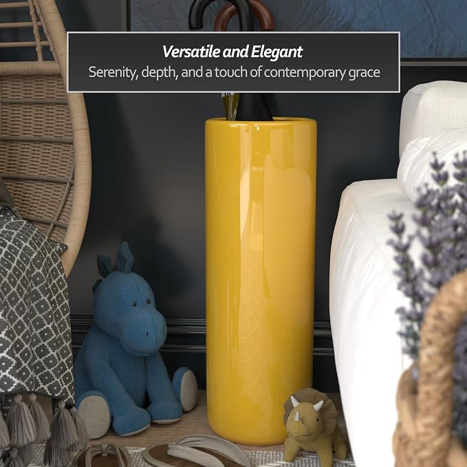 Red Lantern 24" Bright Yellow Umbrella Stand