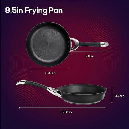 Circulon Symmetry Hard Anodized Nonstick Induction Frying Pan, 8.5-Inch Fry Pan, Black (Pack of 4)