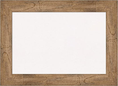 Amanti Art White Cork Board for Wall, 22x30 Vision Board with Brown Wood Frame, Medium Corkboard Office Decor for Home Organization, Country Rustic Corkboard Pinboard to Display Items for Home